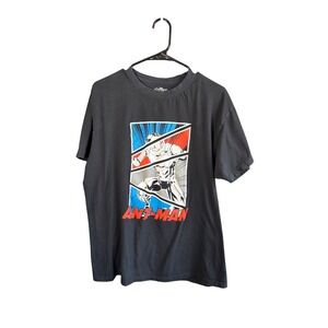 Marvel Avengers STATION Ant-Man Graphic T-Shirt Mens XL Black Comic Panel Tee